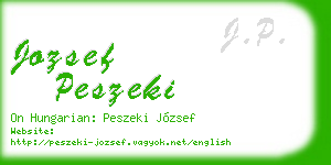 jozsef peszeki business card