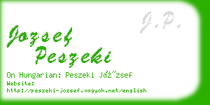 jozsef peszeki business card